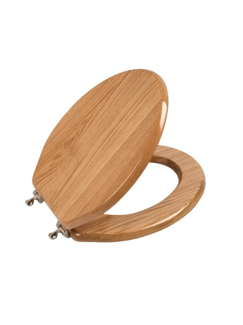 PIKLiDS Oak Wood Toilet Seat - Elongated, High Gloss